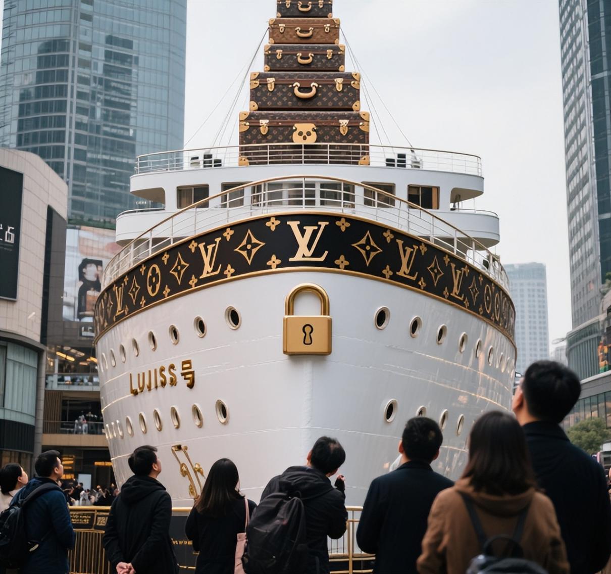 感受上海最新地標(biāo)LV巨輪的人流量